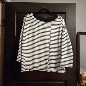 Striped Black and White Women's Top